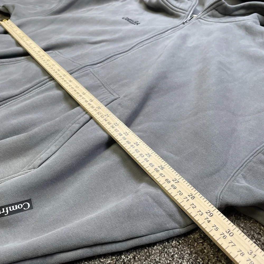 Comfrt Zip up Oversized Hoodie Sweatshirt - Charcoal/ Dark Grey Size Medium - Picture 4 of 9